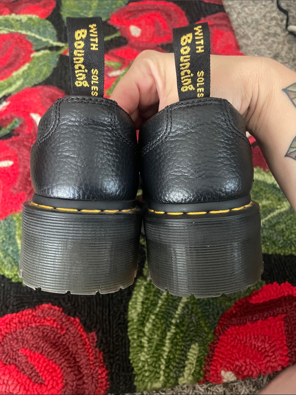 Dr. Martens Addina Flower Buckle Platform Mary Jane Shoes - Picture 7 of 9